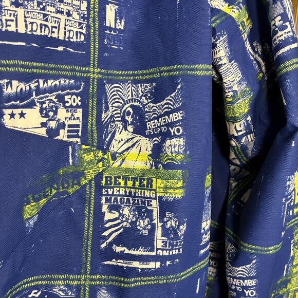 RIDE Snowboards Jacket Men LARGE Outdoor Winter Snow Ski Graphic Blue Green - Picture 10 of 13